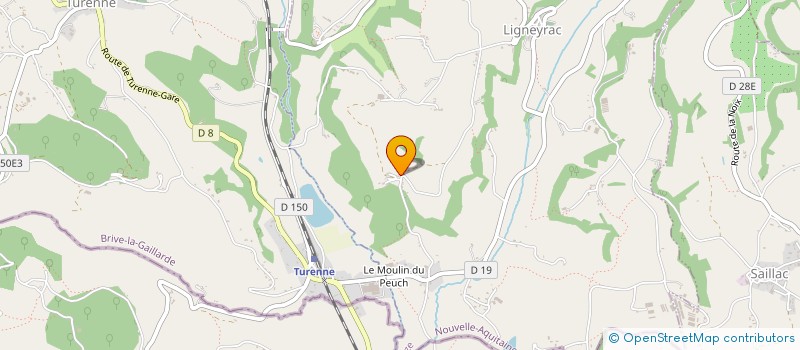 localisation de l'entreprise MONSIEUR ALBERT RICHARD  LIGNEYRAC