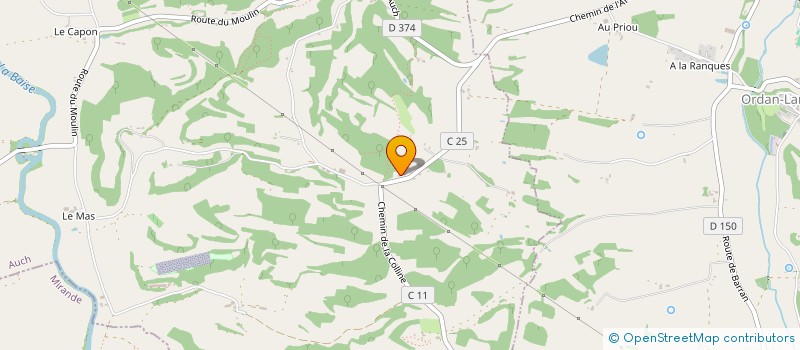 localisation de l'entreprise MONSIEUR ALBERT SABATHIER  ORDAN-LARROQUE