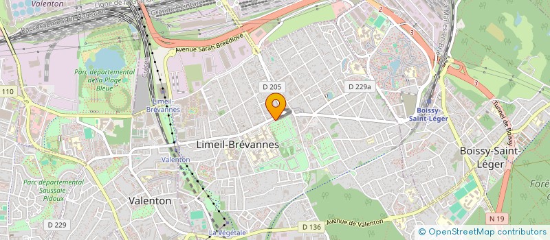 localisation de l'entreprise MONSIEUR ALBERT THEVENET  LIMEIL-BREVANNES