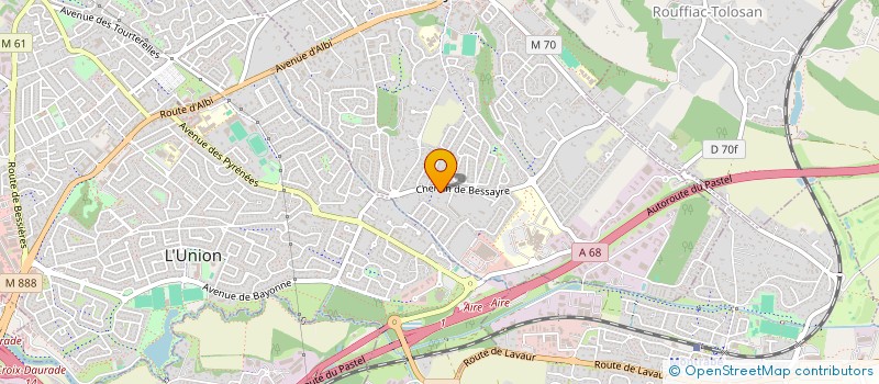localisation de l'entreprise MONSIEUR ALBIN COUVREUR à L'UNION