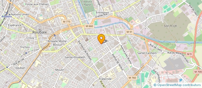 localisation de l'entreprise MONSIEUR ALBIN LOUILLET à ROUBAIX