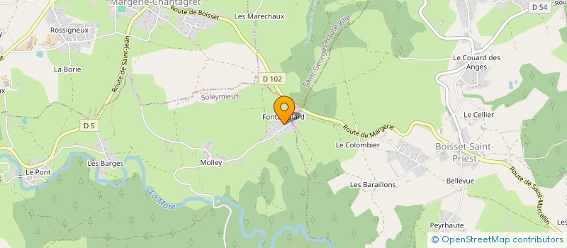 localisation de l'entreprise MONSIEUR ALBIN MONTET  SOLEYMIEUX