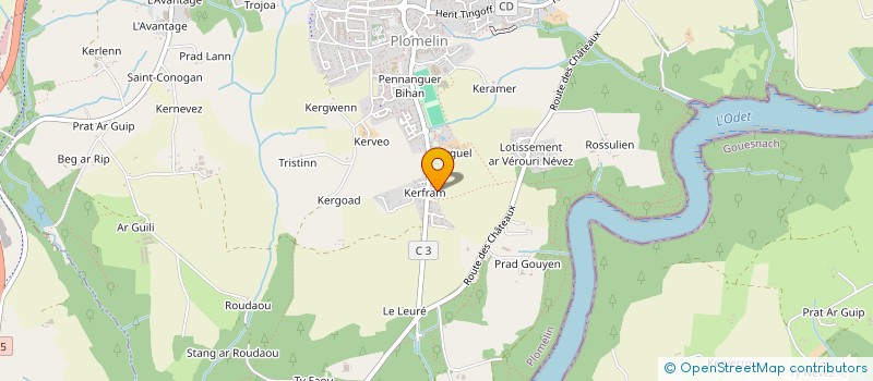 localisation de l'entreprise MONSIEUR ALBIN ROUXEL  PLOMELIN