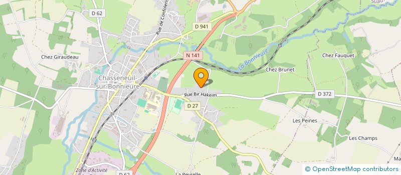 localisation de l'entreprise MONSIEUR ALBINO RODRIGUES GONCALVES  CHASSENEUIL-SUR-BONNIEURE