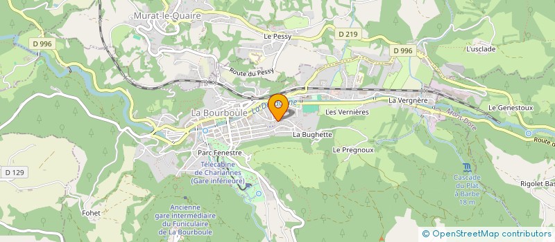 localisation de l'entreprise MONSIEUR ALDERIC DELAGE  LA BOURBOULE