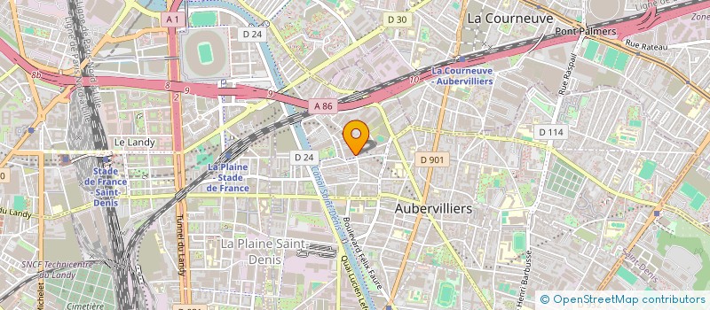 localisation de l'entreprise MONSIEUR ALDO GRUBER  AUBERVILLIERS