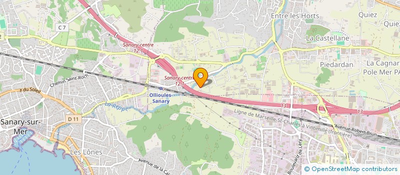 localisation de l'entreprise MONSIEUR ALDO ZANARDI  OLLIOULES