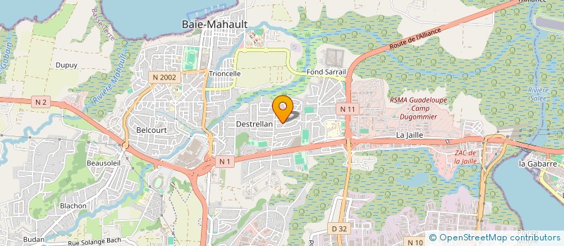 localisation de l'entreprise MONSIEUR ALEK VIROLAN  BAIE-MAHAULT