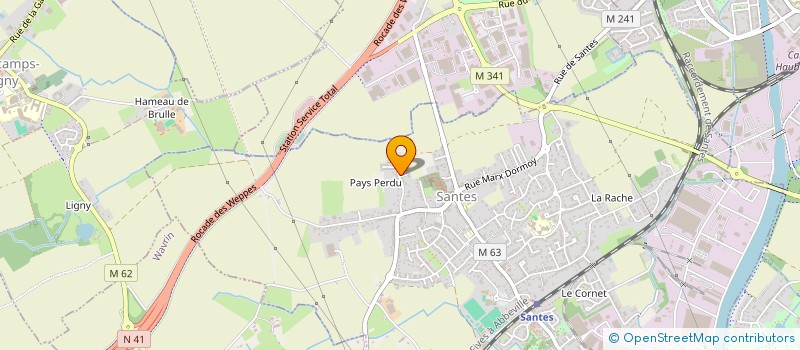 localisation de l'entreprise MONSIEUR ALEKSY GEMBALA  SANTES