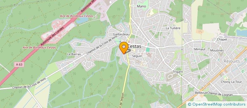 localisation de l'entreprise MONSIEUR ALEX CHAVEROUX  CESTAS