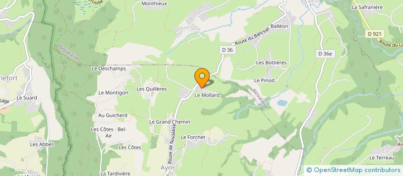 localisation de l'entreprise MONSIEUR ALEX COLLETAZ  MARCIEUX