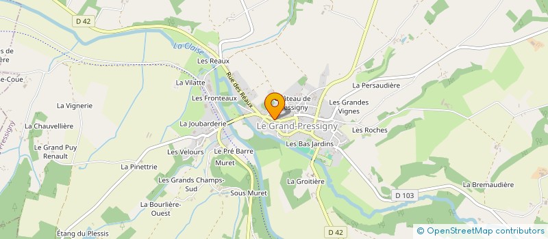 localisation de l'entreprise MONSIEUR ALEX CRAWFORD  LE GRAND-PRESSIGNY