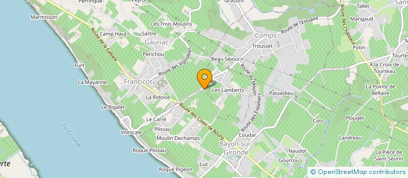 localisation de l'entreprise MONSIEUR ALEX FRANCK  BAYON-SUR-GIRONDE