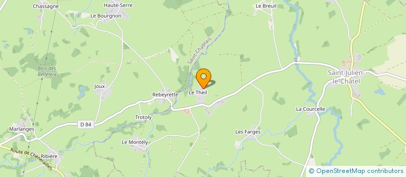 localisation de l'entreprise MONSIEUR ALEX-LAURENT BOUDEAU  SAINT-JULIEN-LE-CHATEL