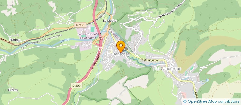 localisation de l'entreprise MONSIEUR ALEX SAMSON  BANASSAC-CANILHAC