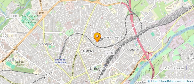 localisation de l'entreprise MONSIEUR ALEXANDRE AJUSTE à LIMOGES