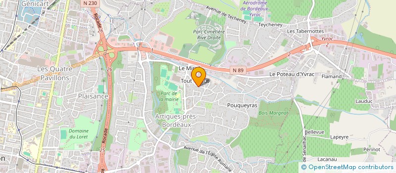 localisation de l'entreprise MONSIEUR ALEXANDRE AMIEL  ARTIGUES-PRES-BORDEAUX