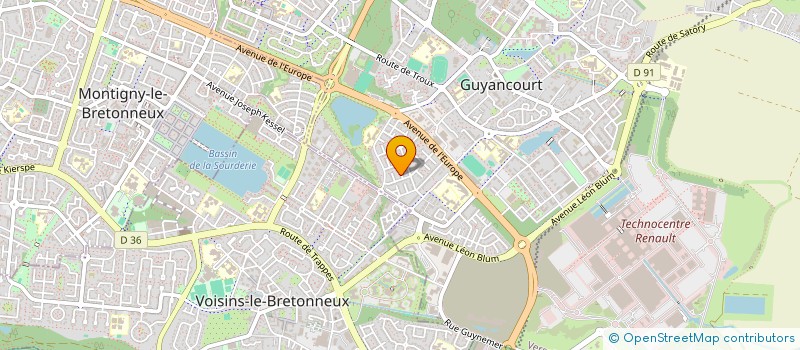 localisation de l'entreprise MONSIEUR ALEXANDRE BATAILLE  GUYANCOURT