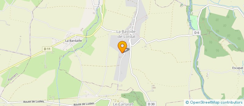 localisation de l'entreprise MONSIEUR ALEXANDRE BERGEAUD à LA BASTIDE-DE-LORDAT