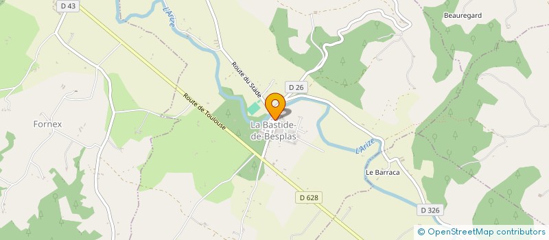 localisation de l'entreprise MONSIEUR ALEXANDRE BERJONNEAU à LA BASTIDE-DE-BESPLAS