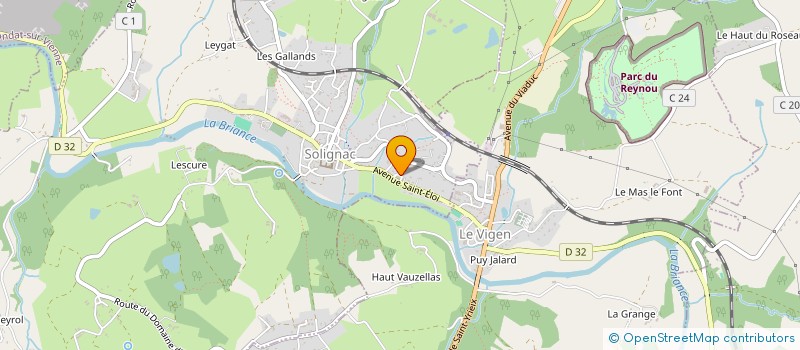 localisation de l'entreprise MONSIEUR ALEXANDRE BERNARDET  SOLIGNAC