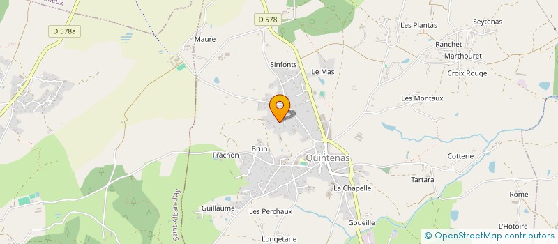 localisation de l'entreprise MONSIEUR ALEXANDRE BERTHALIN  QUINTENAS