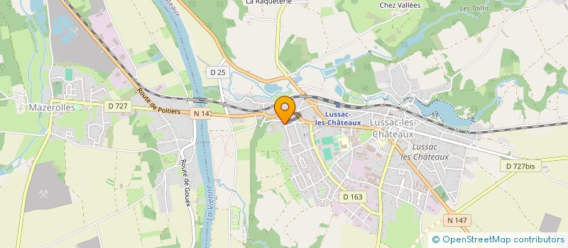 localisation de l'entreprise MONSIEUR ALEXANDRE BERTRAND  LUSSAC-LES-CHATEAUX