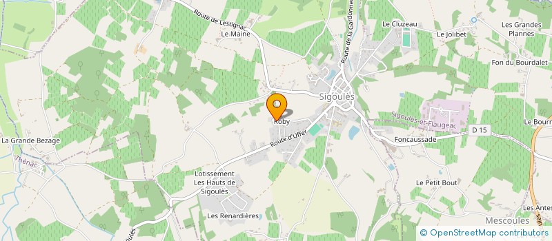 localisation de l'entreprise MONSIEUR ALEXANDRE BERTRAND  SIGOULES-ET-FLAUGEAC