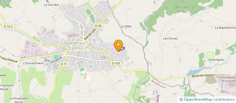 localisation de l'entreprise MONSIEUR ALEXANDRE BLANCHARD  CHAZELLES SUR LYON