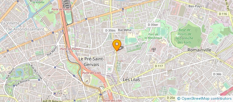 localisation de l'entreprise MONSIEUR ALEXANDRE BONSARD  PANTIN