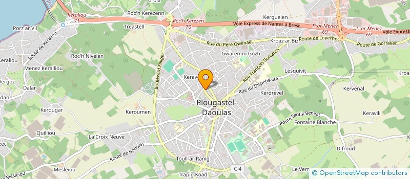 localisation de l'entreprise MONSIEUR ALEXANDRE BUAT  PLOUGASTEL-DAOULAS