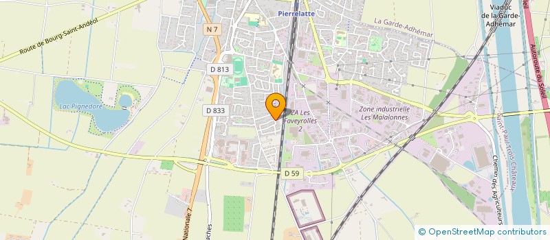 localisation de l'entreprise MONSIEUR ALEXANDRE CADIC  PIERRELATTE