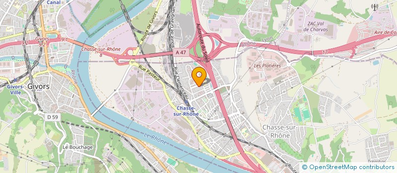 localisation de l'entreprise MONSIEUR ALEXANDRE CASTRO  CHASSE-SUR-RHONE