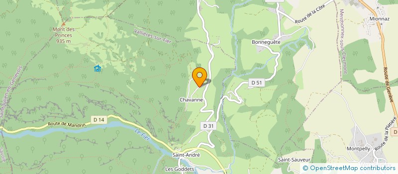 localisation de l'entreprise MONSIEUR ALEXANDRE CATALIFAUD  VALLIERES-SUR-FIER