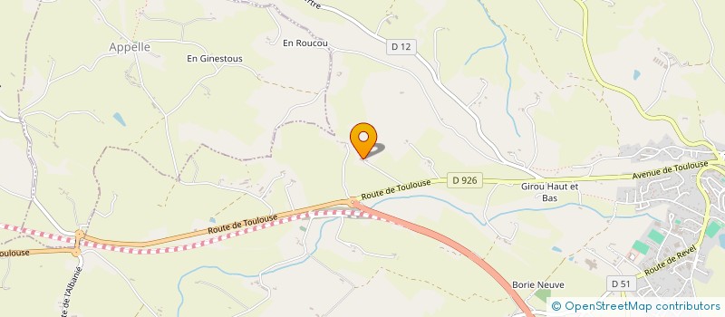 localisation de l'entreprise MONSIEUR ALEXANDRE CHASTAN  PUYLAURENS