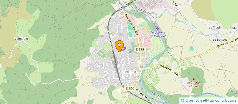 localisation de l'entreprise MONSIEUR ALEXANDRE CHASTANG  LANGEAC