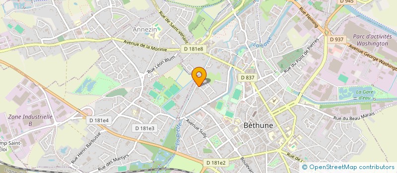 localisation de l'entreprise MONSIEUR ALEXANDRE CHOQUET  BETHUNE