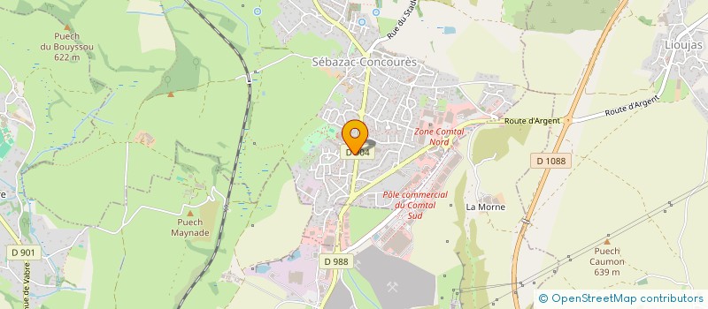 localisation de l'entreprise MONSIEUR ALEXANDRE CODOMIER  SEBAZAC-CONCOURES