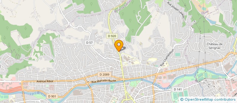 localisation de l'entreprise MONSIEUR ALEXANDRE COLOMBET  BRIVE-LA-GAILLARDE