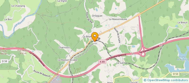 localisation de l'entreprise MONSIEUR ALEXANDRE COMBES  GIMEL-LES-CASCADES