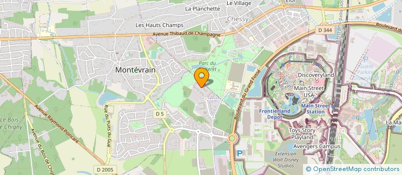 localisation de l'entreprise MONSIEUR ALEXANDRE COMSEL  MONTEVRAIN