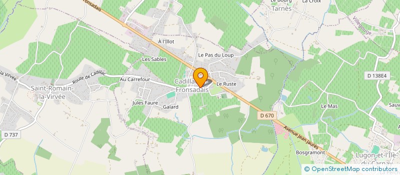 localisation de l'entreprise MONSIEUR ALEXANDRE COTTET  CADILLAC-EN-FRONSADAIS