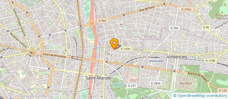 localisation de l'entreprise MONSIEUR ALEXANDRE CROISEAUX à VINCENNES