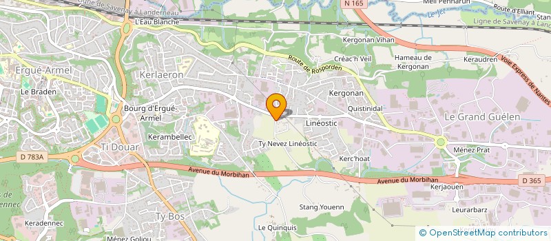 localisation de l'entreprise MONSIEUR ALEXANDRE CUCU  QUIMPER