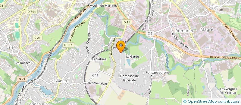 localisation de l'entreprise MONSIEUR ALEXANDRE DANGLADE à LIMOGES