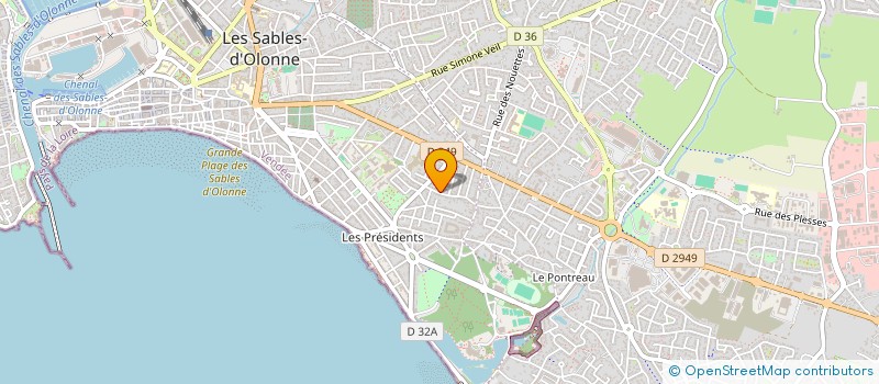 localisation de l'entreprise MONSIEUR ALEXANDRE DAVIET à LES SABLES D'OLONNE