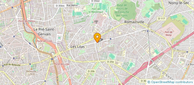 localisation de l'entreprise MONSIEUR ALEXANDRE DE RUYVER à LES LILAS