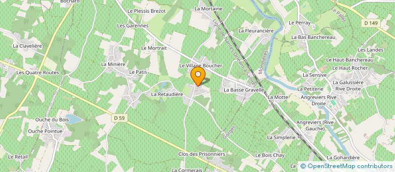 localisation de l'entreprise MONSIEUR ALEXANDRE DELHOMMEAU  MONNIERES