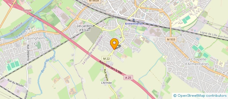 localisation de l'entreprise MONSIEUR ALEXANDRE DELMAZURE  LA CHAPELLE-D'ARMENTIERES