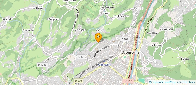 localisation de l'entreprise MONSIEUR ALEXANDRE DERUAZ  ALBERTVILLE